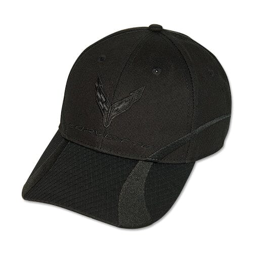 Corvette Tonal Ghost Baseball Hat - BLACK