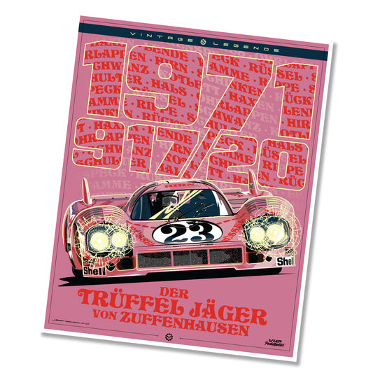 VHP PocketPoster™ Vintage Legends 1971 Pink Pig 917/20 Der Trüffel Jäger Von Zuffenhausen