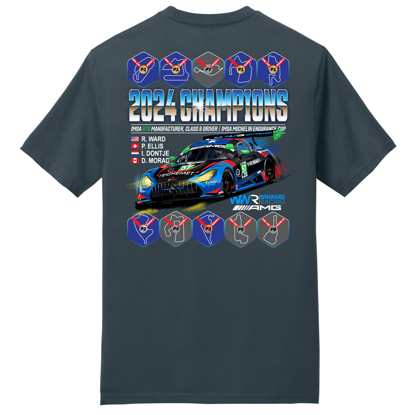 2024 Winward Racing IMSA GTD Championship Tee - Deep Steel Blue