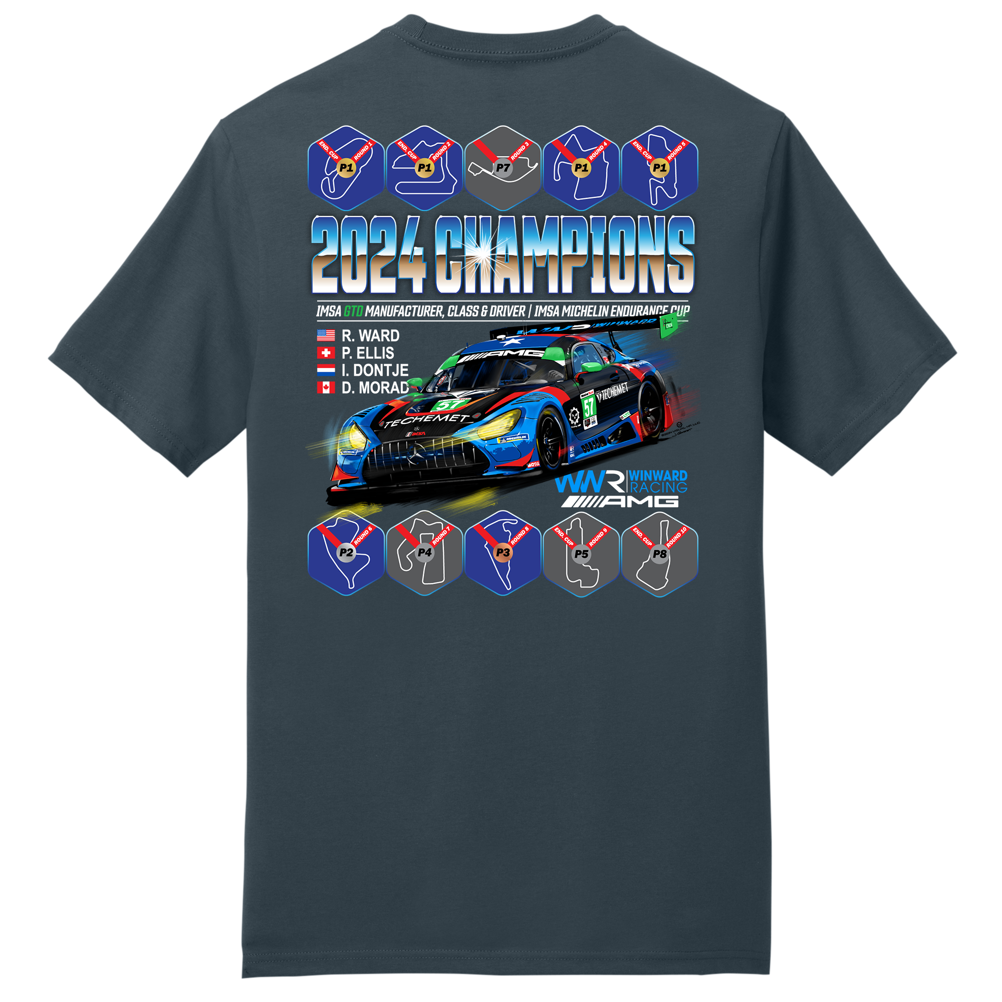 2024 Winward Racing IMSA GTD Championship Tee - Deep Steel Blue