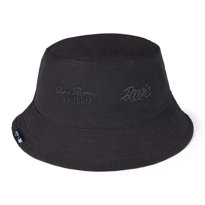 Alfa Romeo Racing F1 Limited Edition Black Reversible Bucket Hat - Designed by Swiss Graffiti Artist Boogie