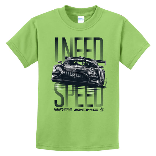 WWR "I NEED SPEED" Lime Youth Tee